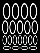 Load image into Gallery viewer, WHITE OVAL WALL DECALS