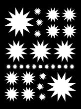 Load image into Gallery viewer, WHITE STARBURST WALL DECALS