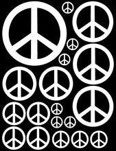 Load image into Gallery viewer, WHITE PEACE SIGN WALL DECAL