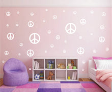 Load image into Gallery viewer, WHITE PEACE SIGN STICKER