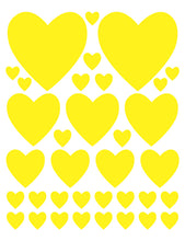 Load image into Gallery viewer, YELLOW HEART WALL DECALS