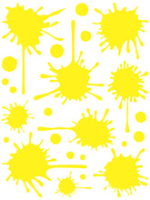 Load image into Gallery viewer, YELLOW PAINT SPLATTER WALL DECAL