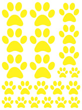 Load image into Gallery viewer, YELLOW PAW PRINT WALL DECALS