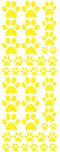 Load image into Gallery viewer, YELLOW PAW PRINT DECALS