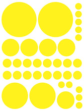 Load image into Gallery viewer, YELLOW POLKA DOT WALL DECALS