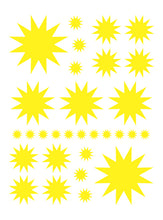 Load image into Gallery viewer, YELLOW STARBURST WALL DECALS