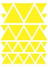 Load image into Gallery viewer, YELLOW TRIANGLE WALL DECALS