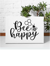 Load image into Gallery viewer, BEE HAPPY WALL DECAL