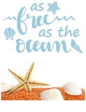 Load image into Gallery viewer, AS FREE AS THE OCEAN WALL STICKER