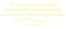 Load image into Gallery viewer, 2 TIMOTHY 3:16 RELIGIOUS WALL DECAL IN PALE YELLOW
