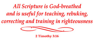2 TIMOTHY 3:16 RELIGIOUS WALL DECAL IN RED