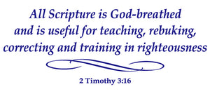 2 TIMOTHY 3:16 RELIGIOUS WALL DECAL IN ROYAL BLUE