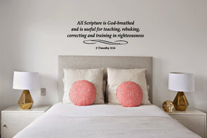 2 TIMOTHY 3:16 RELIGIOUS WALL DECAL
