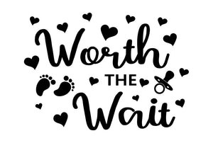 Worth the wait baby wall sticker from whimsidecals.com