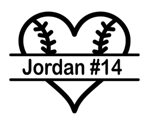 Baseball monogram sticker