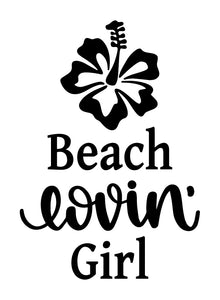 Beach girl sticker