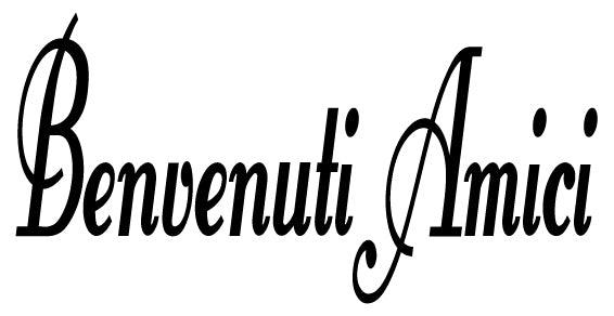 BENVENUTI AMICI ITALIAN WORD DECAL WELCOME FRIENDS