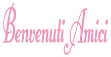 Load image into Gallery viewer, BENVENUTI AMICI ITALIAN WORD DECAL IN SOFT PINK
