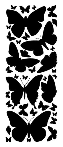 BLACK BUTTERFLY WALL DECALS