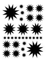 Load image into Gallery viewer, BLACK STARBURST WALL DECALS
