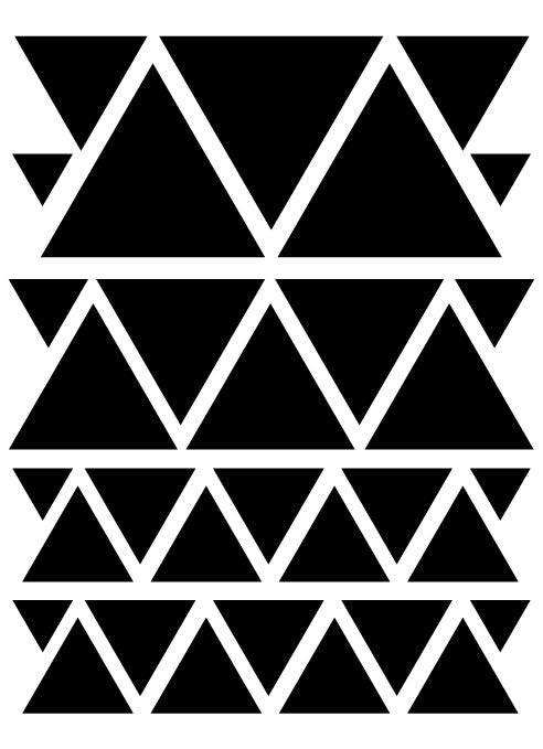 BLACK TRIANGLE WALL DECALS