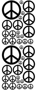 BLACK PEACE SIGN DECAL