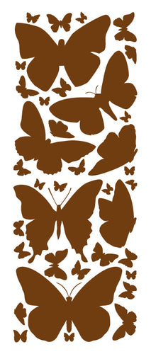 BROWN BUTTERFLY WALL DECALS