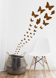 BROWN BUTTERFLY WALL STICKERS