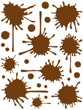 Load image into Gallery viewer, BROWN PAINT SPLATTER WALL DECAL
