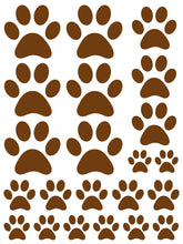 Load image into Gallery viewer, BROWN PAW PRINT WALL DECALS
