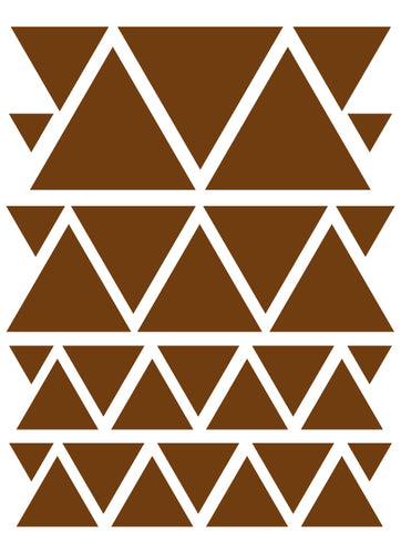BROWN TRIANGLE WALL DECALS