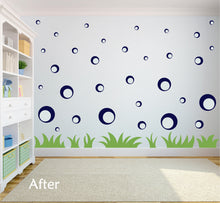 Load image into Gallery viewer, NAVY BLUE BUBBLE WALL STICKERS
