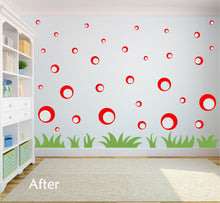 Load image into Gallery viewer, RED BUBBLE WALL STICKERS
