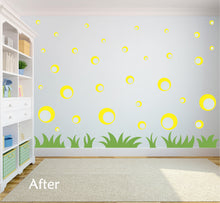 Load image into Gallery viewer, YELLOW BUBBLE WALL STICKERS
