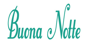 BUONA NOTTE ITALIAN WORD WALL DECAL IN TURQUOISE