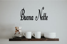 Load image into Gallery viewer, BUONA NOTTE ITALIAN WORD WALL DECAL
