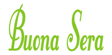 Load image into Gallery viewer, BUONA SERA ITALIAN WORD WALL DECAL IN LIME GREEN
