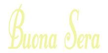 Load image into Gallery viewer, BUONA SERA ITALIAN WORD WALL DECAL IN PALE YELLOW
