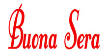 Load image into Gallery viewer, BUONA SERA ITALIAN WORD WALL DECAL IN RED
