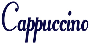 CAPPUCCINO WALL DECAL NAVY BLUE