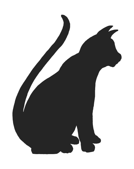 CAT SILHOUETTE WALL DECAL