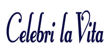 Load image into Gallery viewer, CELEBRI LA VITA ITALIAN WORD WALL DECAL IN NAVY BLUE
