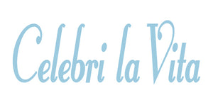 CELEBRI LA VITA ITALIAN WORD WALL DECAL IN POWDER BLUE