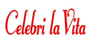 CELEBRI LA VITA ITALIAN WORD WALL DECAL IN RED