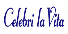 Load image into Gallery viewer, CELEBRI LA VITA ITALIAN WORD WALL DECAL IN ROYAL BLUE

