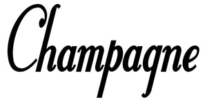 CHAMPAGNE WALL DECAL BLACK