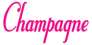 CHAMPAGNE WALL DECAL HOT PINK