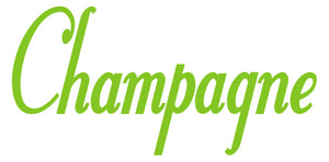 CHAMPAGNE WALL DECAL LIME GREEN