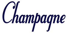 Load image into Gallery viewer, CHAMPAGNE WALL DECAL NAVY BLUE
