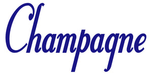 CHAMPAGNE WALL DECAL ROYAL BLUE
